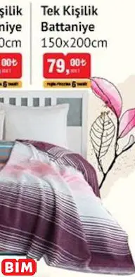 SARAR BATTANİYE TEK KİŞİLİK BATTANİYE